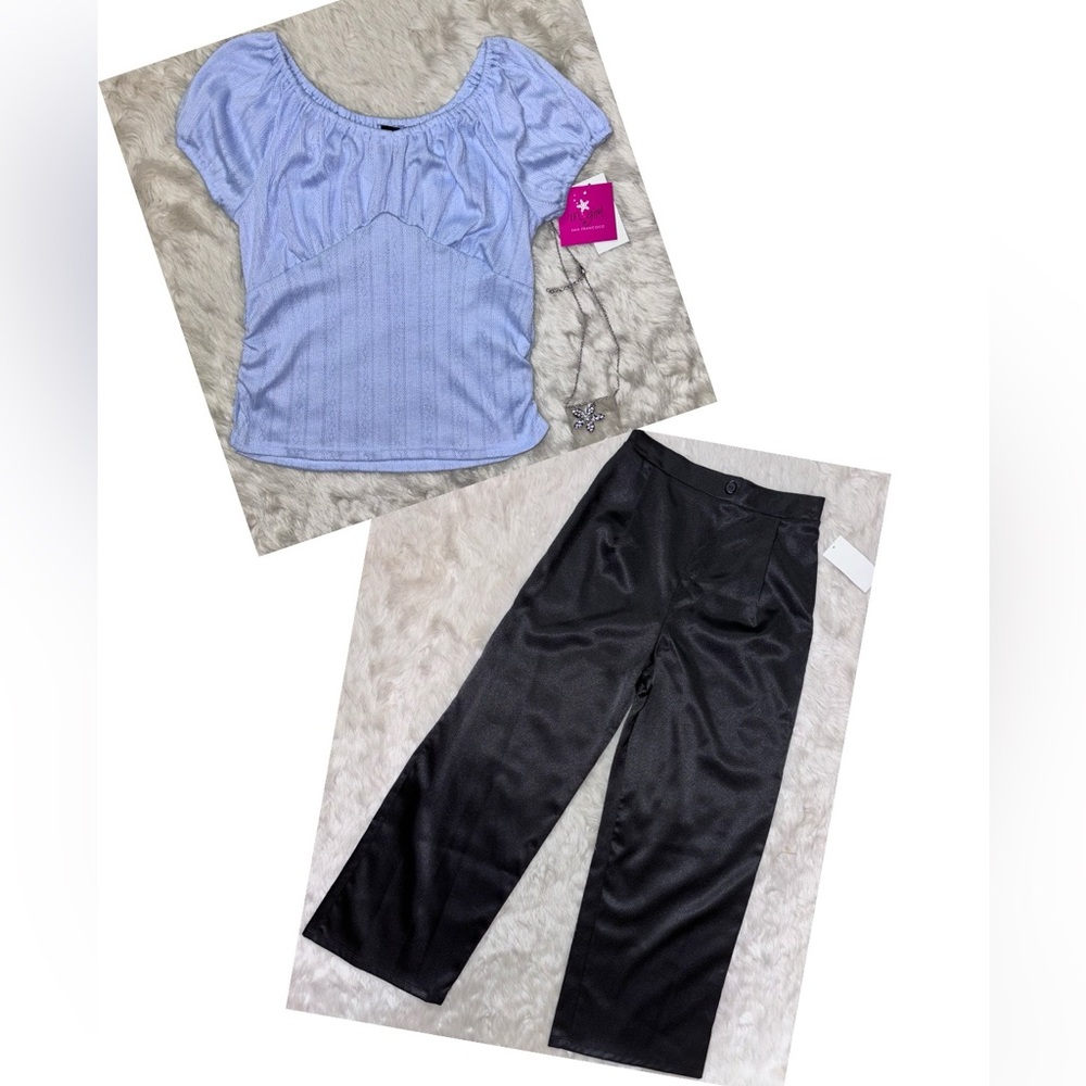 I.N. Girl Black Pant & Top Set